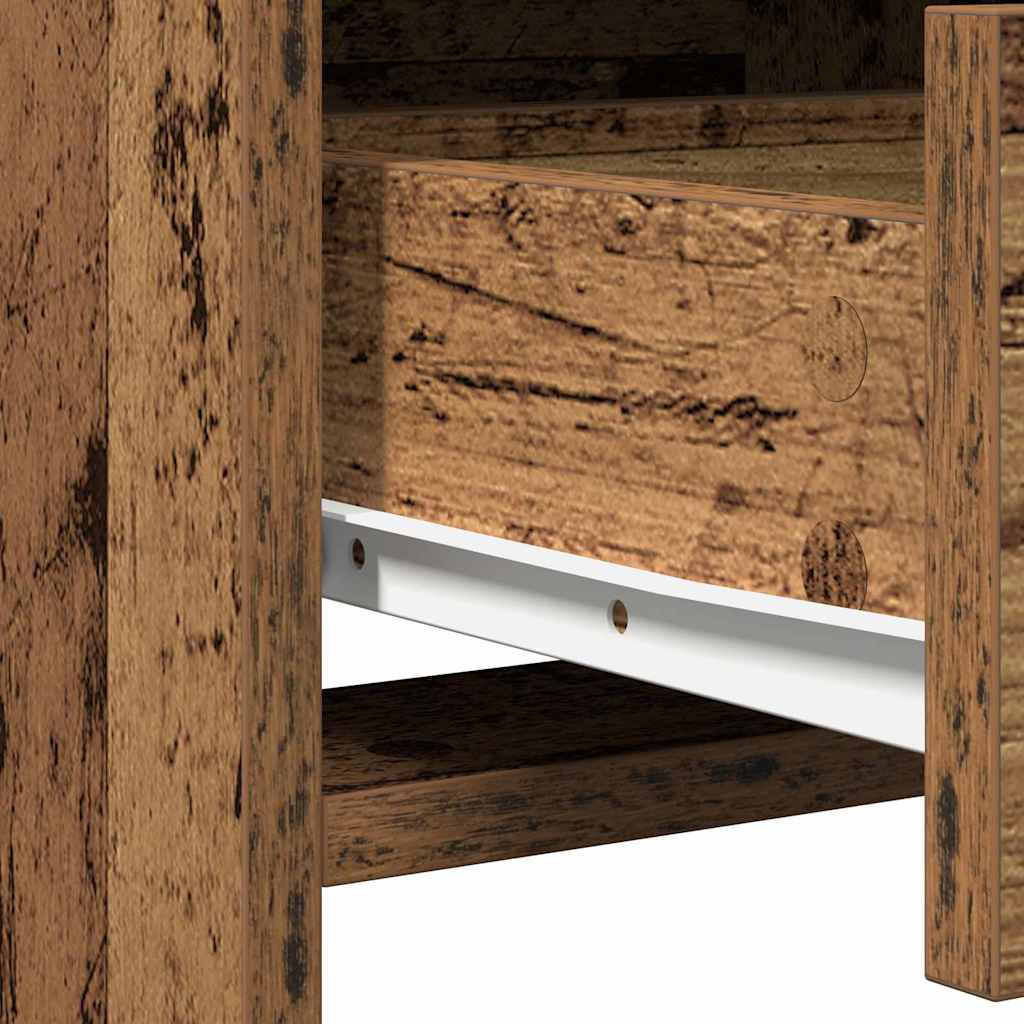 Ensemble de table de maquillage avec LED 2 pcs Bois ancien - XIOS
