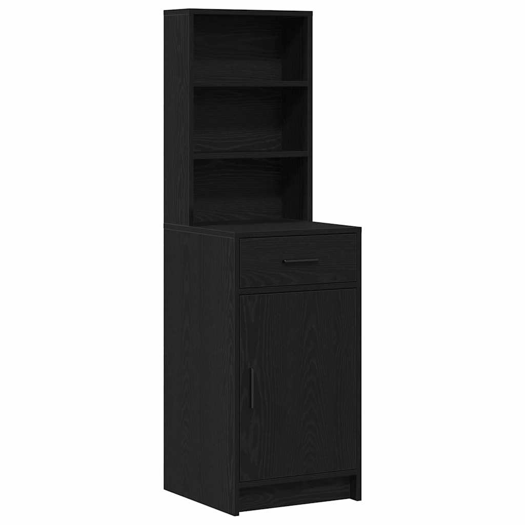 Ensemble de table de maquillage avec LED 3 pcs Chêne noir - XIOS