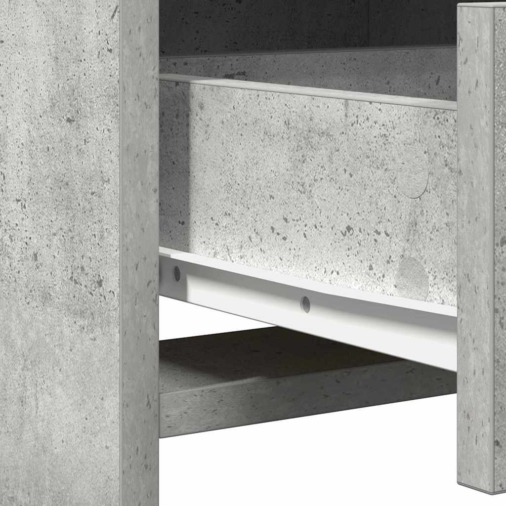 Ensemble de table de maquillage avec LED 3 pcs Gris béton - XIOS