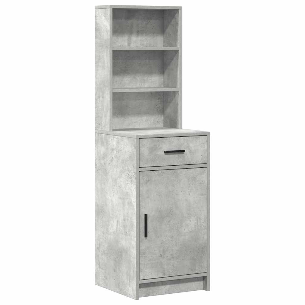 Ensemble de table de maquillage avec LED 3 pcs Gris béton - XIOS