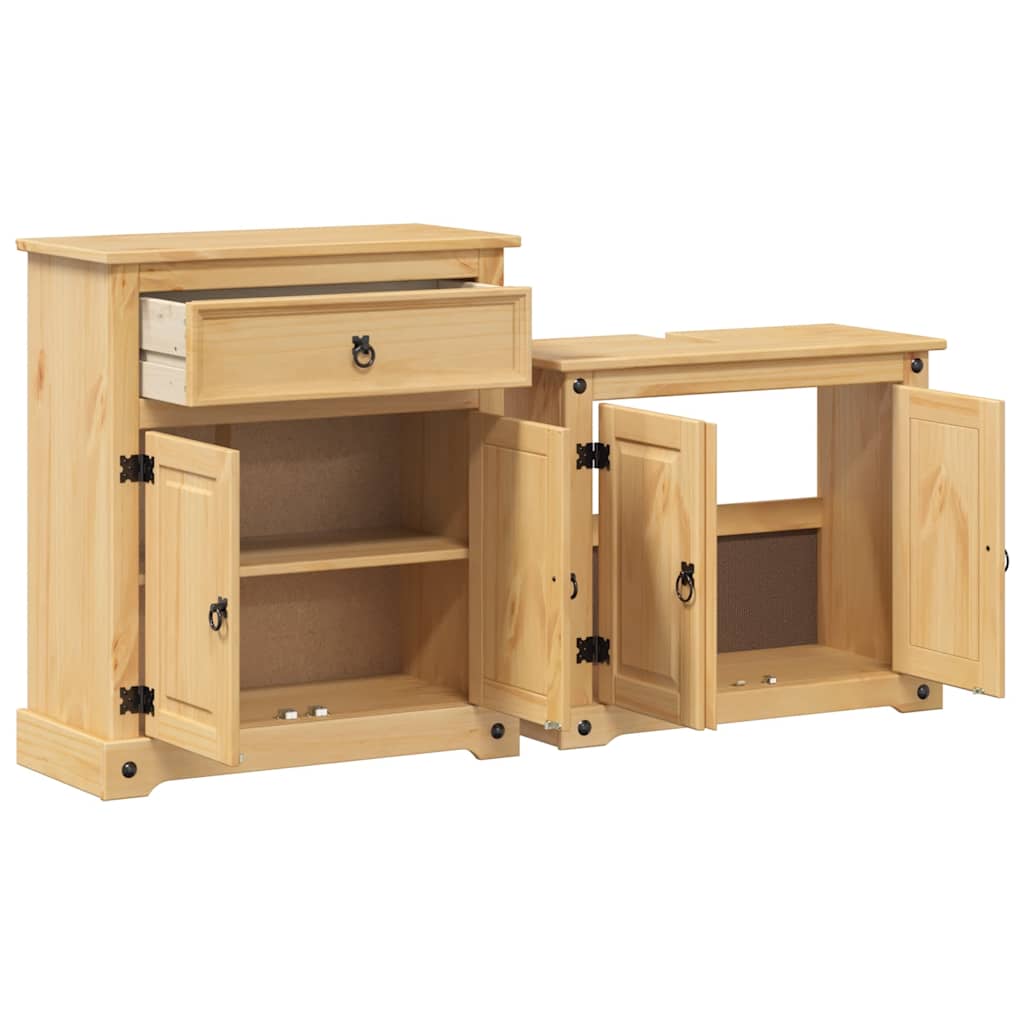Ensemble de meubles salle de bain 2 pcs Corona bois pin massif