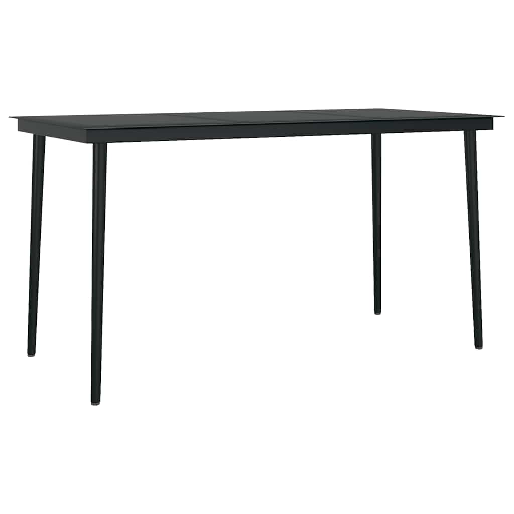 Ensemble à manger jardin coussins 5pcs marron poly rotin verre