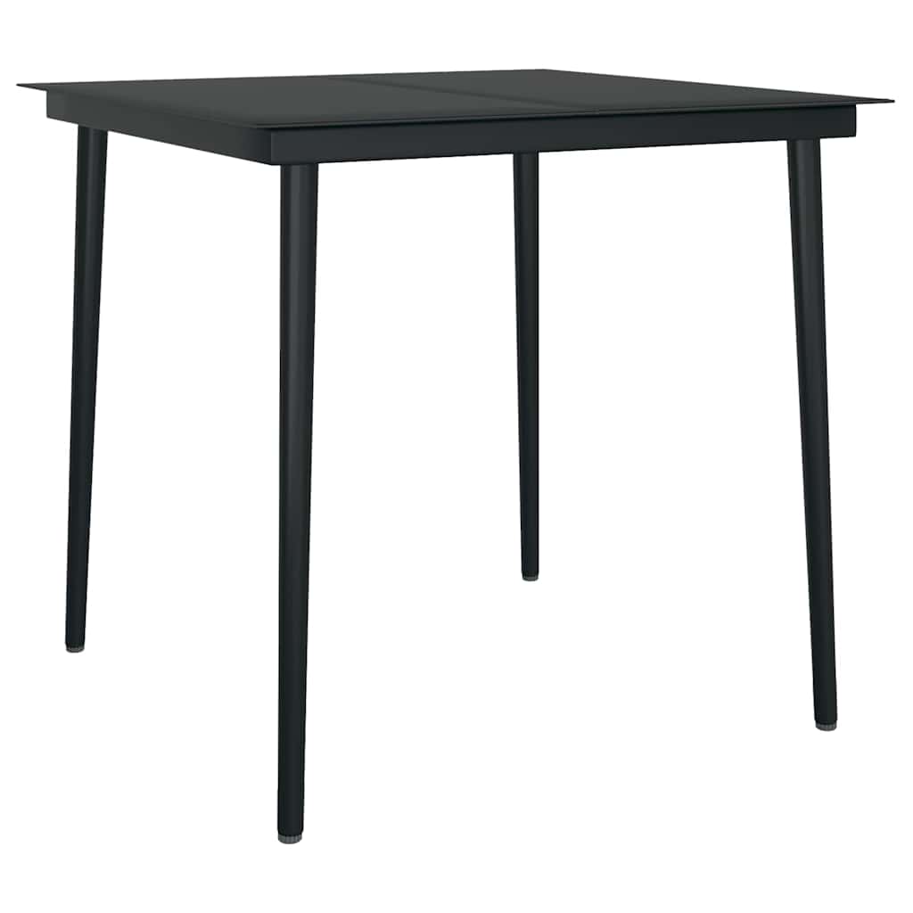 Ensemble à manger jardin coussins 5pcs marron poly rotin verre