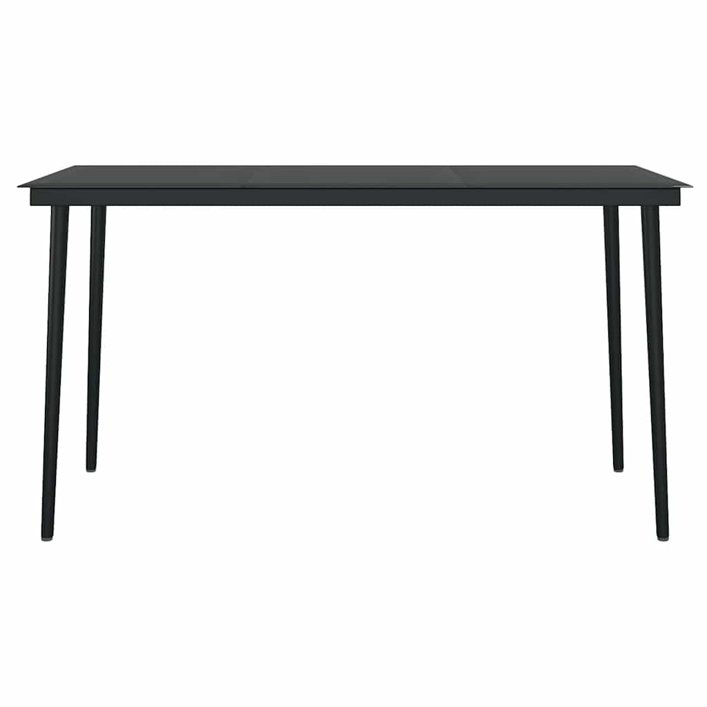 Ensemble à manger jardin coussins 5pcs marron poly rotin verre