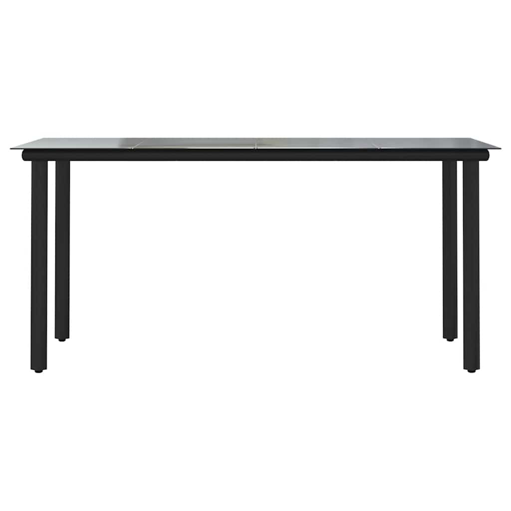 Ensemble à manger jardin coussins 7pcs marron poly rotin verre