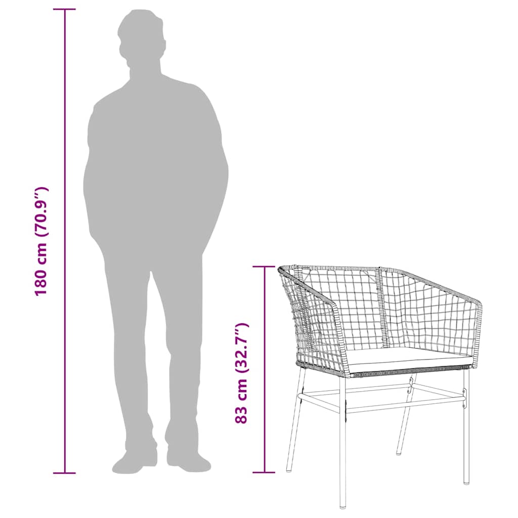Ensemble à manger de jardin et coussins 5 pcs noir rotin verre