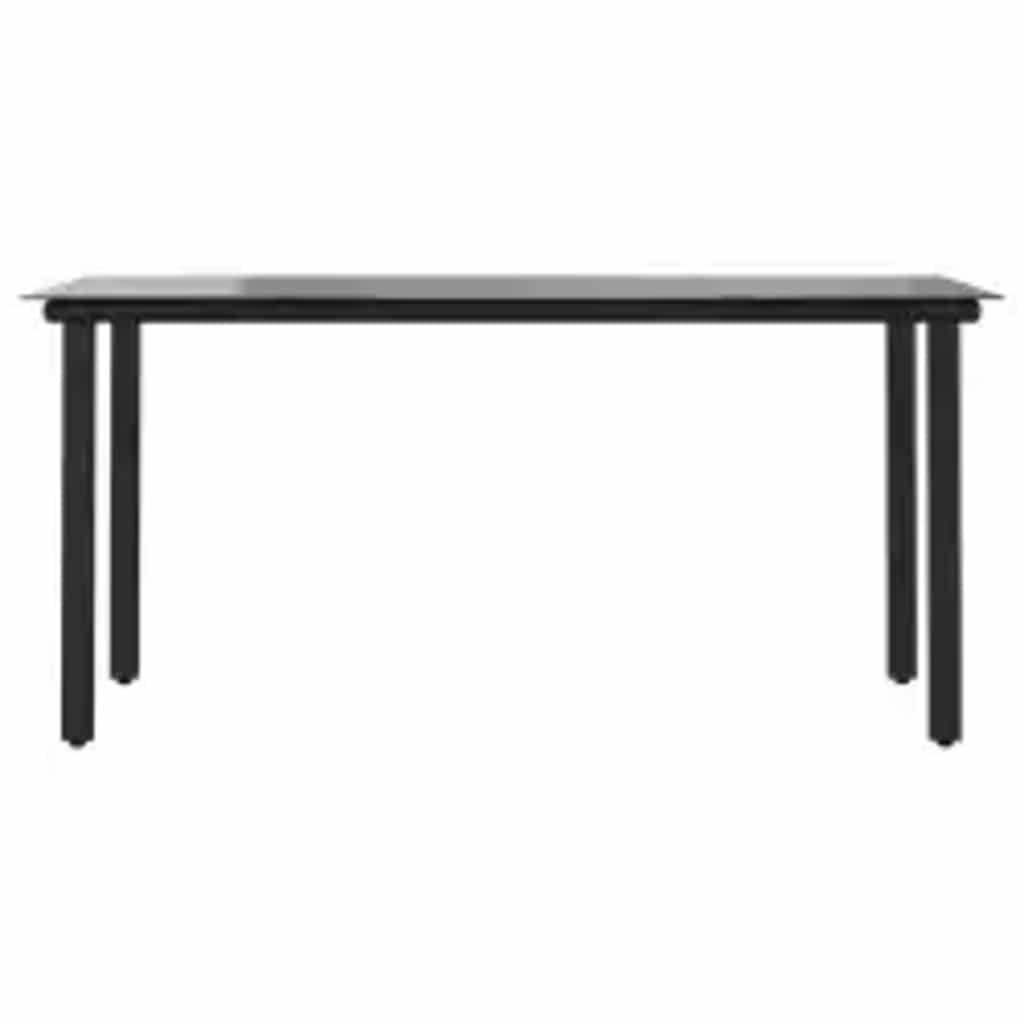 Ensemble à manger jardin coussins 7pcs marron poly rotin verre