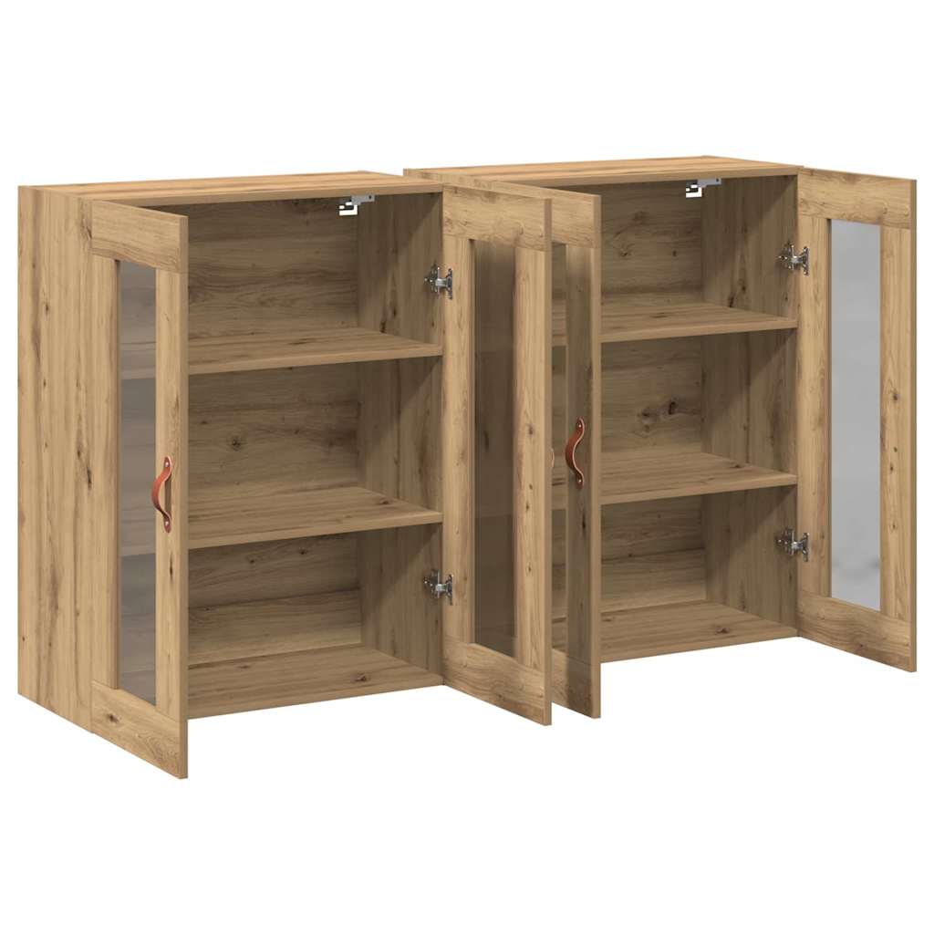 Cabinets muraux 2 pc Chêne artisanal 69,5 x 34 x 90 cm