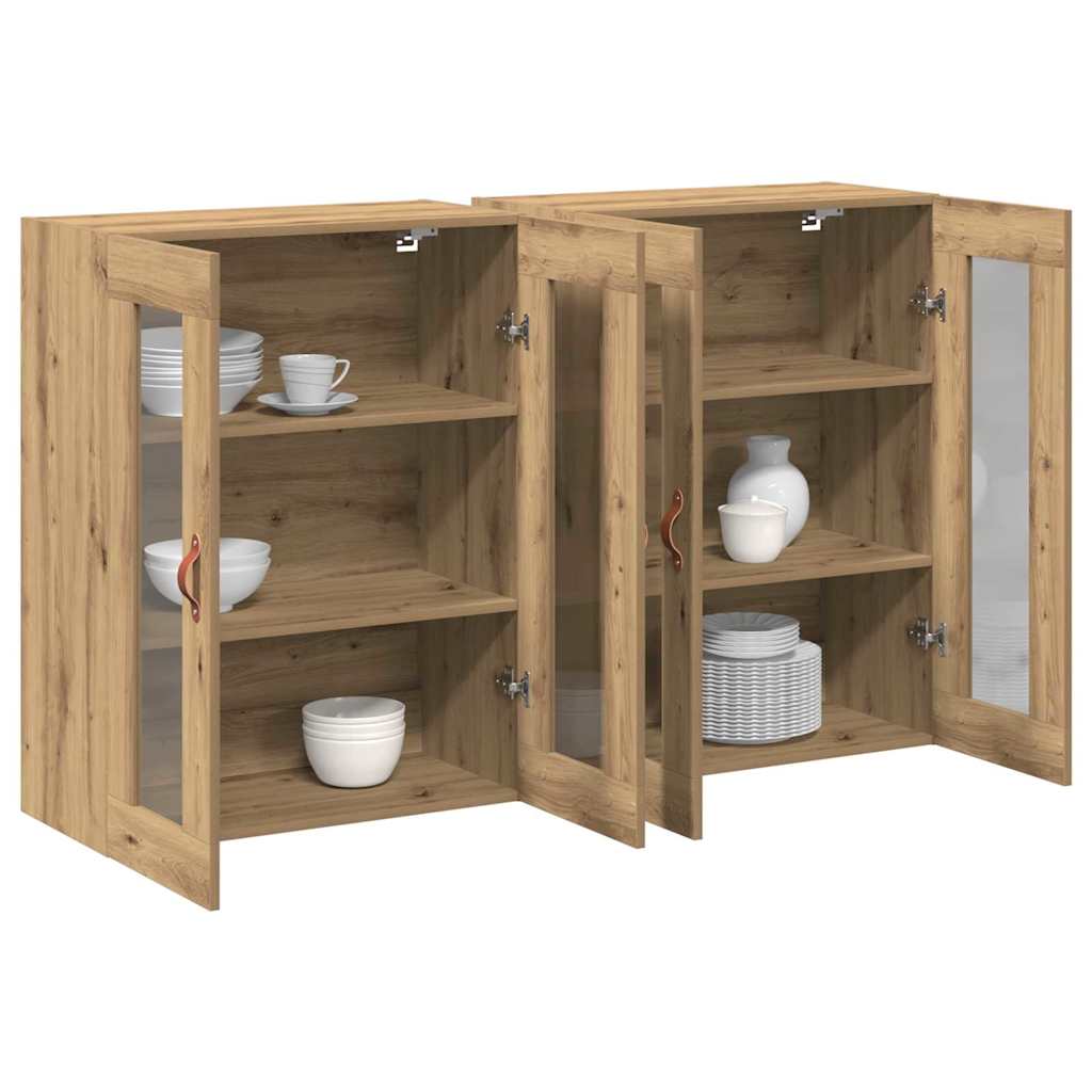 Cabinets muraux 2 pc Chêne artisanal 69,5 x 34 x 90 cm
