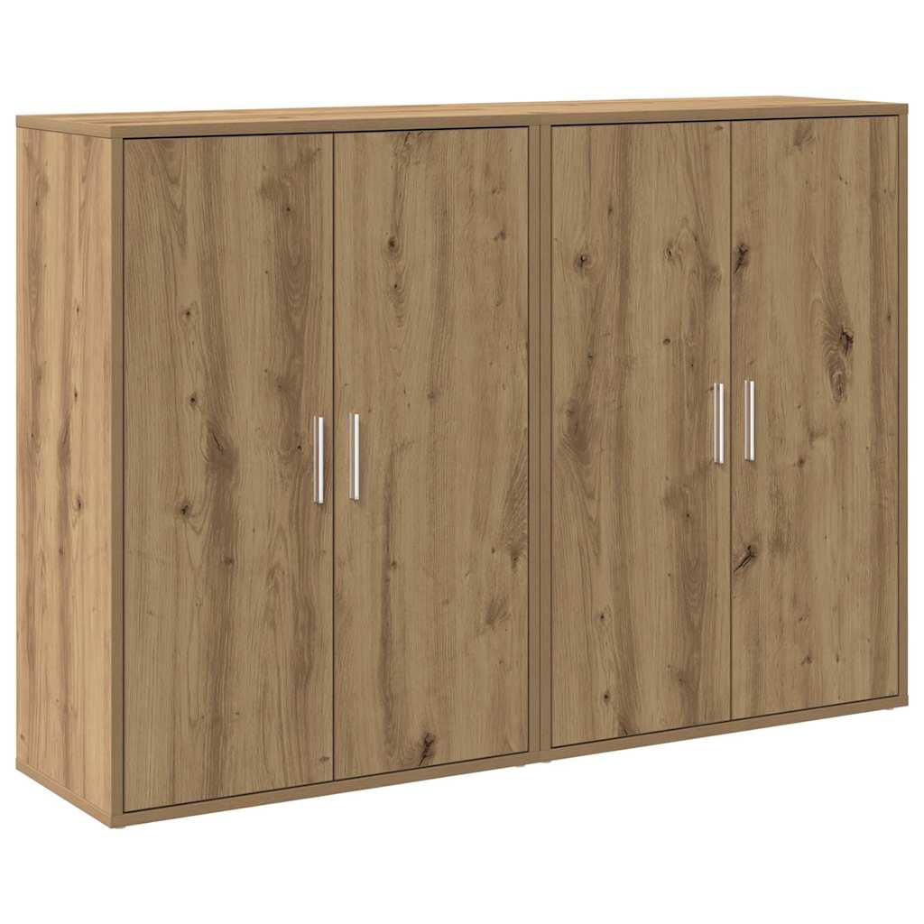 Buffet 2 pc Chêne artisanal 60 x 31 x 84 cm Bois d'ingénierie - XIOS