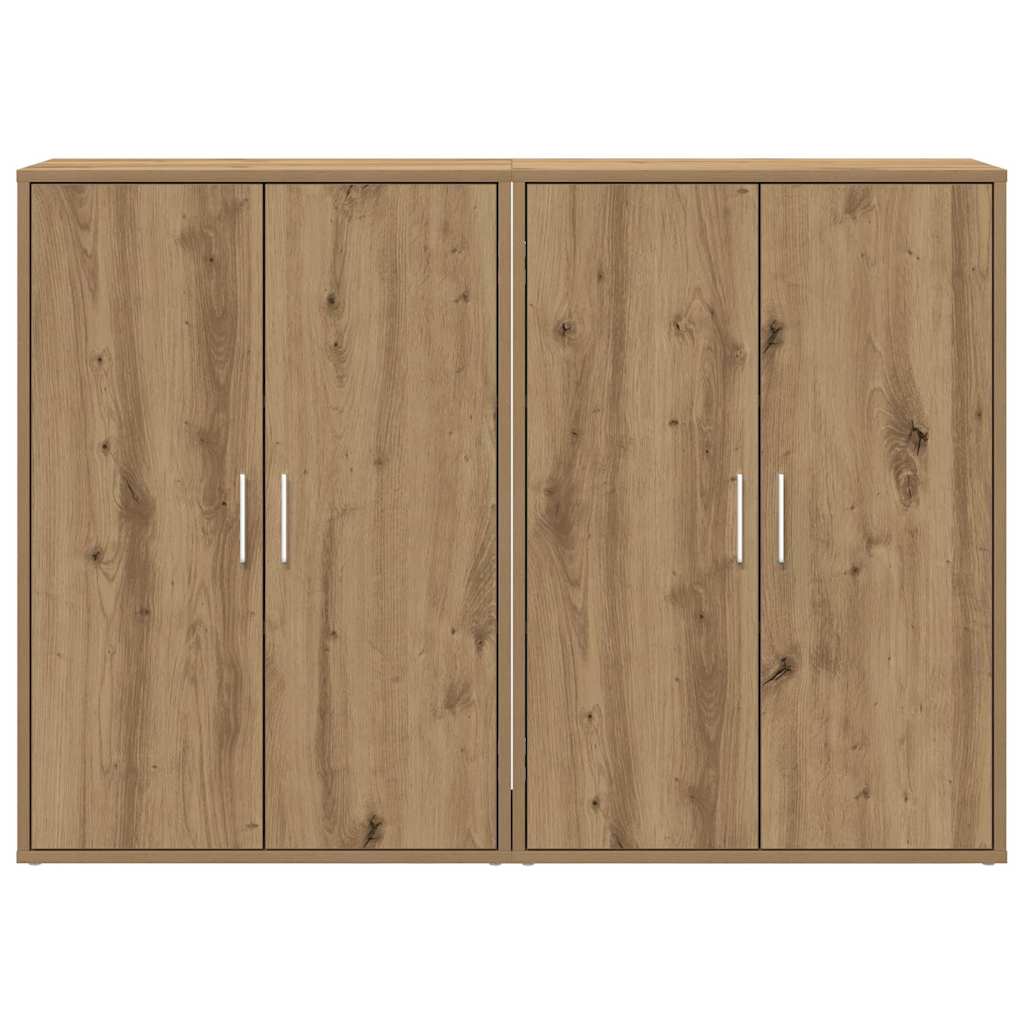 Buffet 2 pc Chêne artisanal 60 x 31 x 84 cm Bois d'ingénierie - XIOS