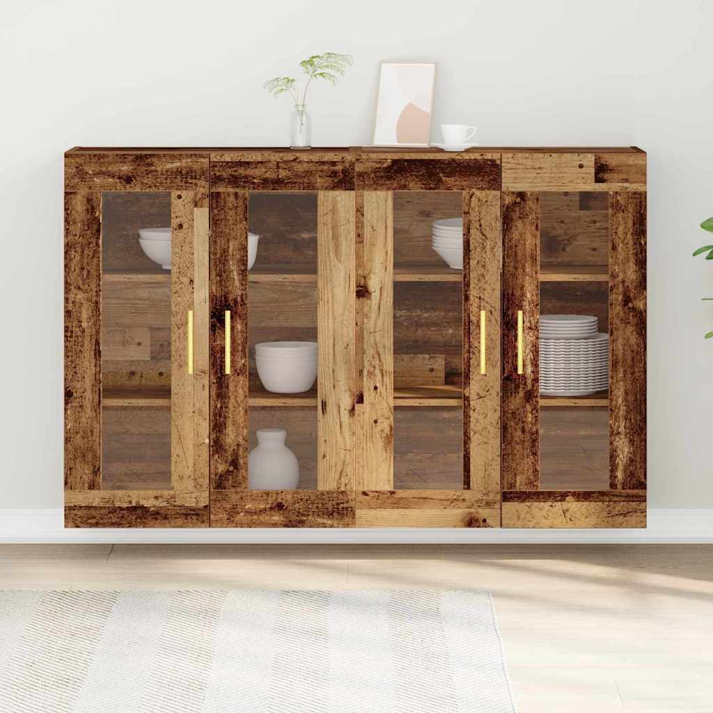 Cabinets muraux 2 pc Bois Ancien 69,5 x 34 x 90 cm