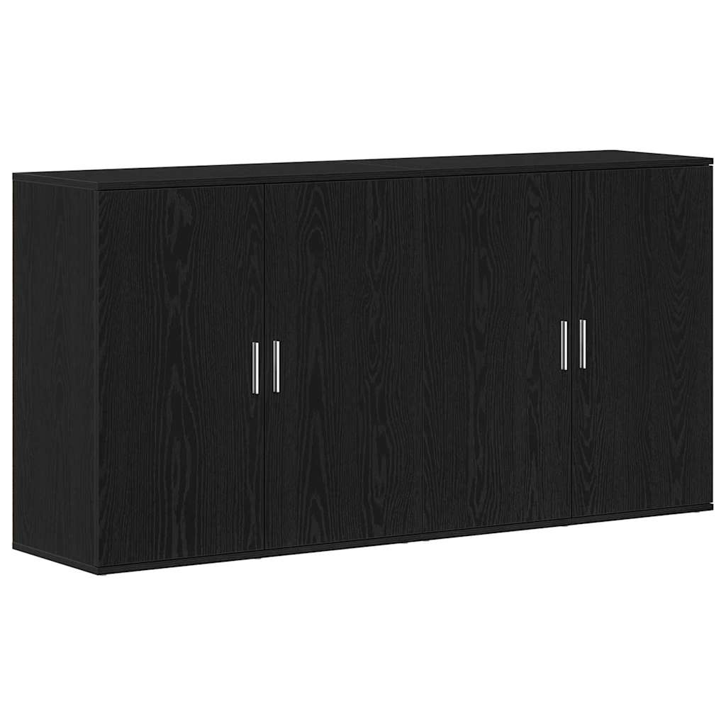 Buffets 2 pcs Chêne noir 79 x 38 x 80 cm Bois d'ingénierie - XIOS