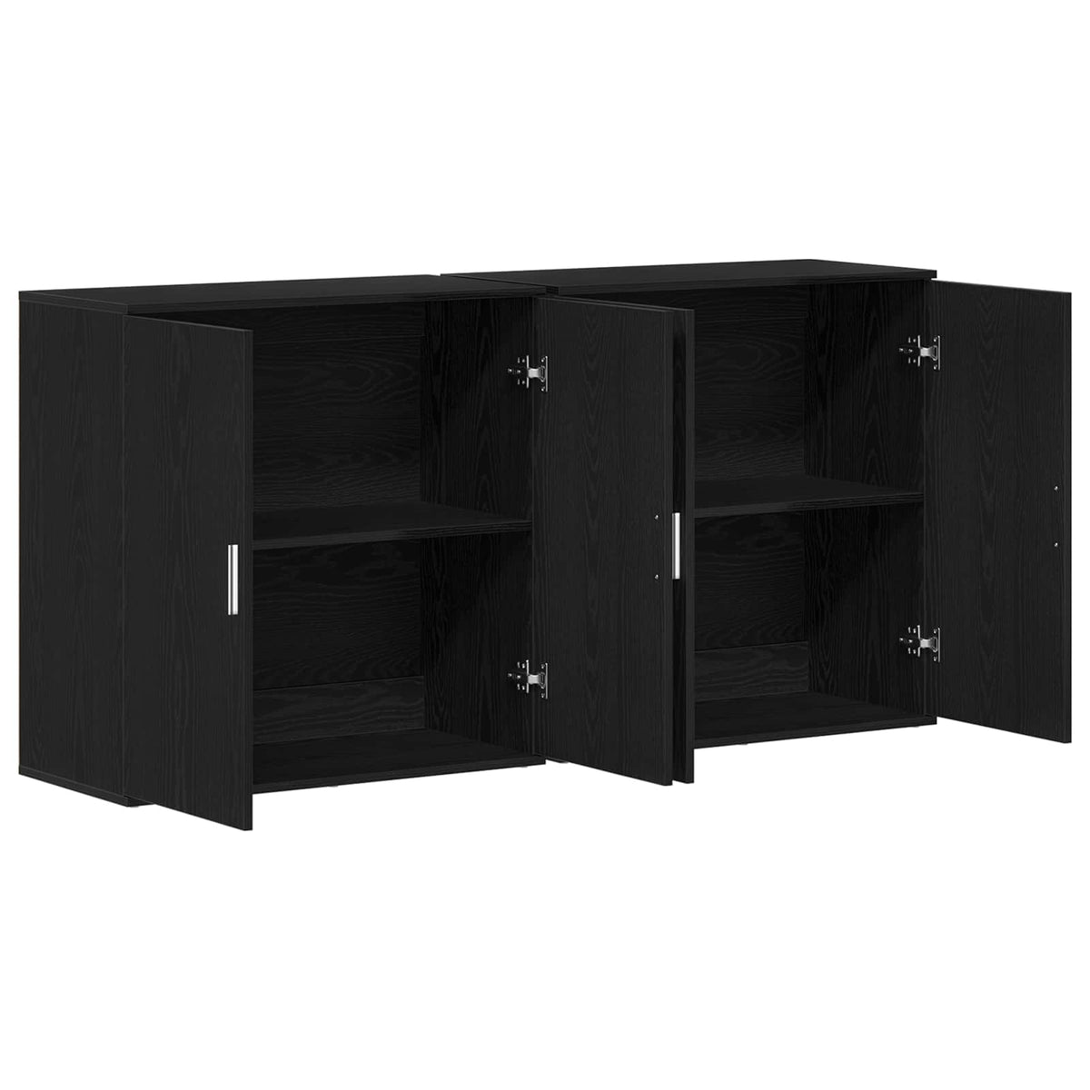Buffet 2 pc Chêne noir 79 x 38 x 80 cm Bois d'ingénierie - XIOS