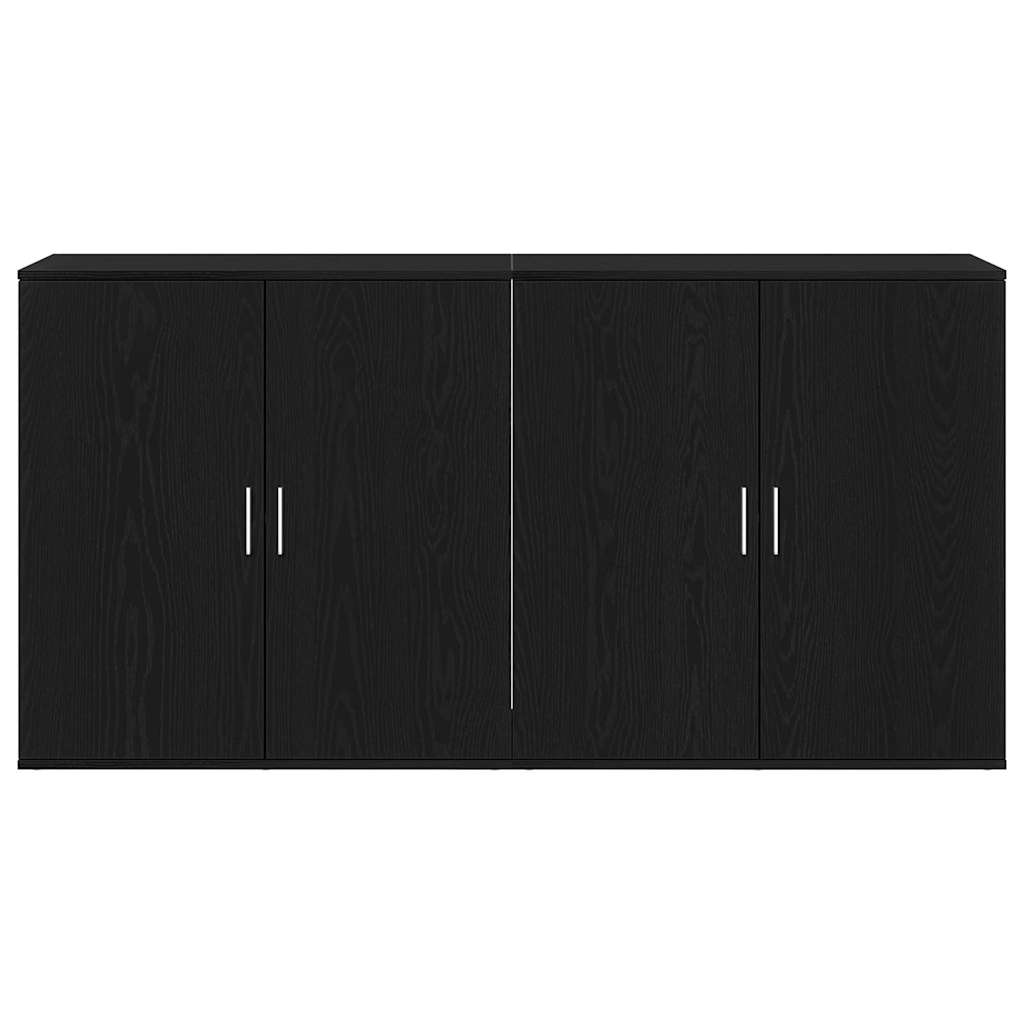 Buffets 2 pcs Chêne noir 79 x 38 x 80 cm Bois d'ingénierie - XIOS