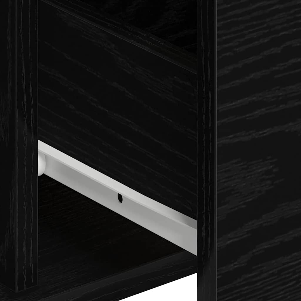 Buffet 2 pc Chêne noir 60 x 31 x 84 cm Bois d'ingénierie