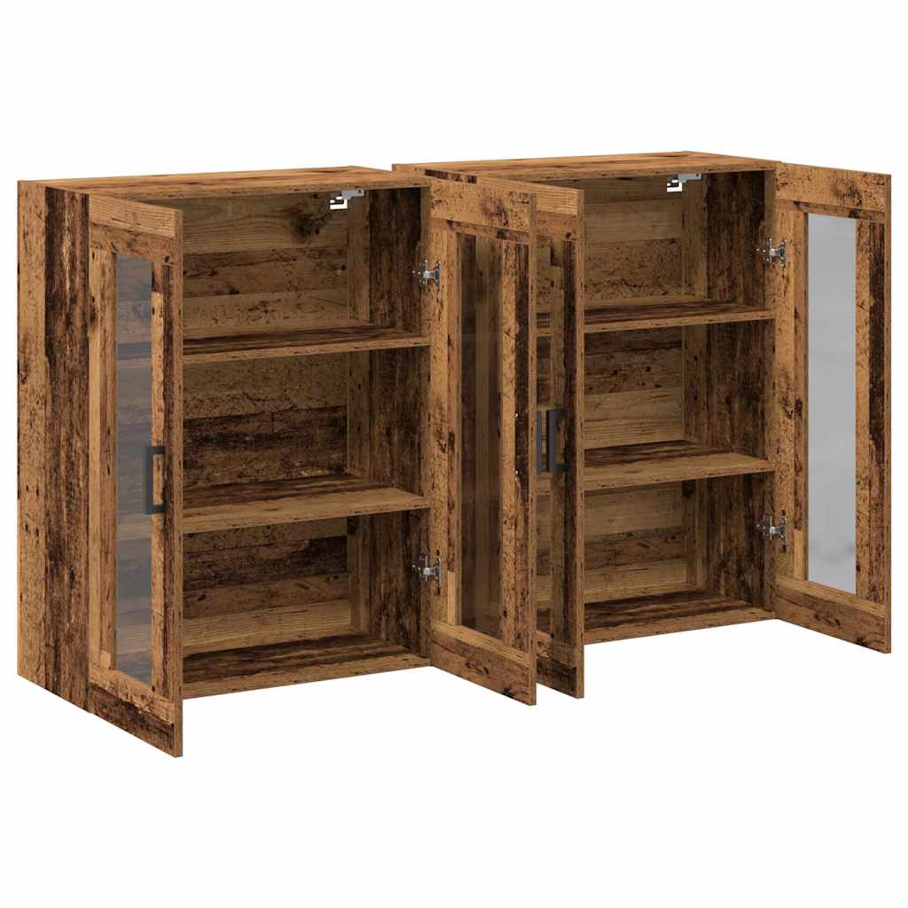 Meuble mural 2 pcs Bois ancien 69,5 x 34 x 90 cm - XIOS