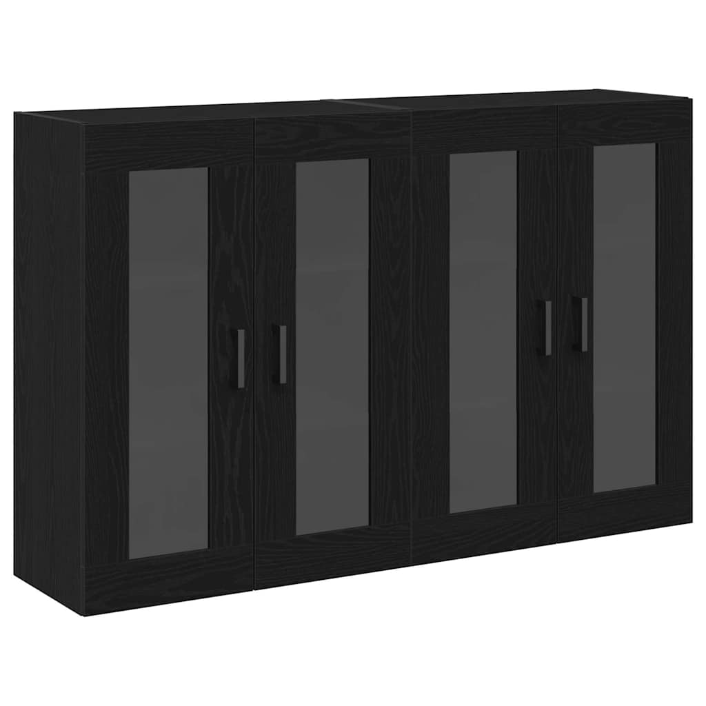 Cabinets muraux 2 pc Chêne noir 69,5 x 34 x 90 cm