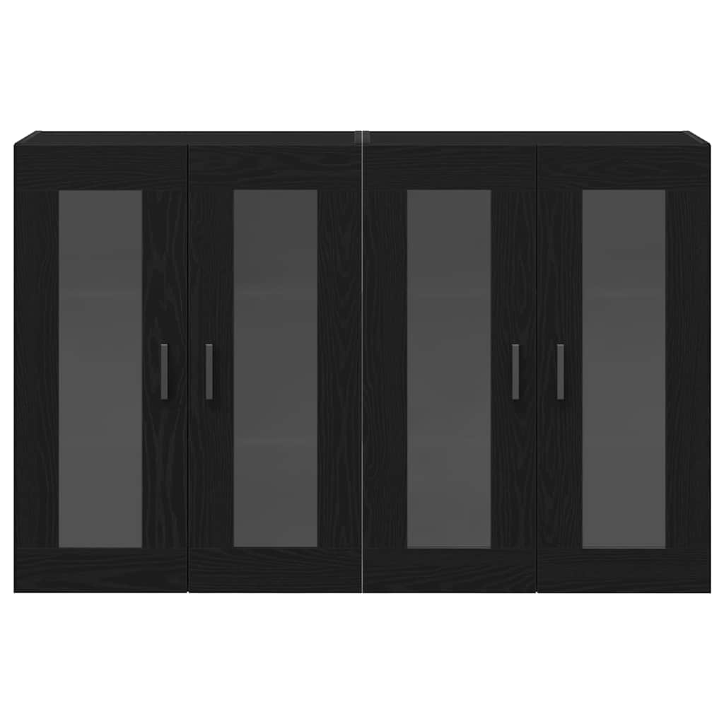 Cabinets muraux 2 pc Chêne noir 69,5 x 34 x 90 cm
