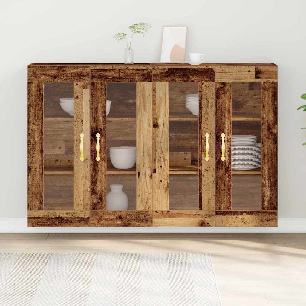 Meuble mural 2 pcs Bois ancien 69,5 x 34 x 90 cm - XIOS