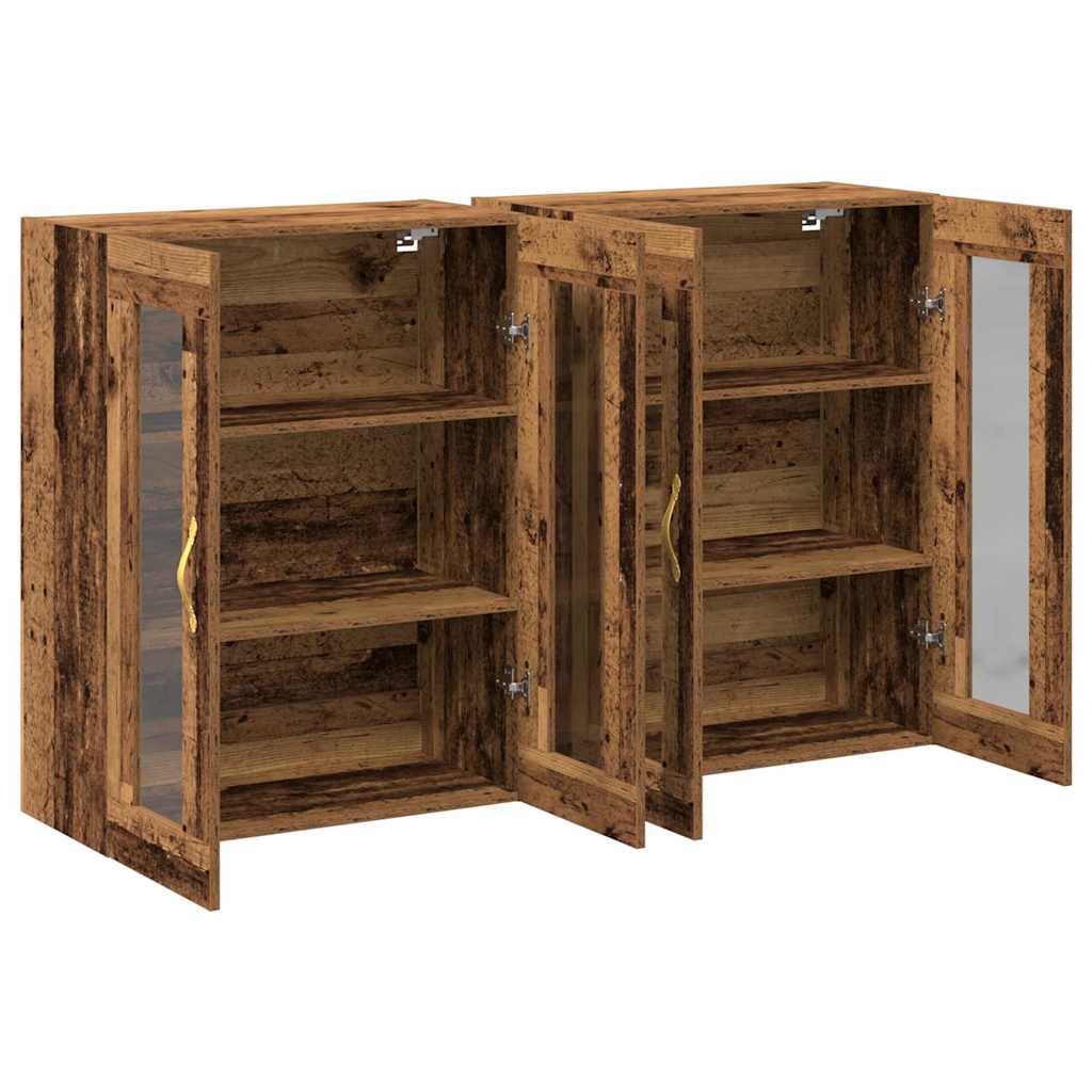Meuble mural 2 pcs Bois ancien 69,5 x 34 x 90 cm - XIOS