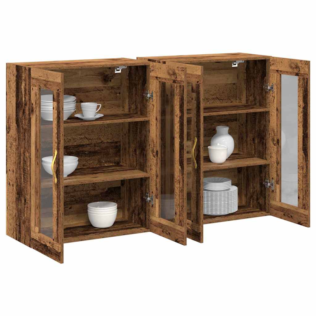 Cabinets muraux 2 pc Bois Ancien 69,5 x 34 x 90 cm - XIOS