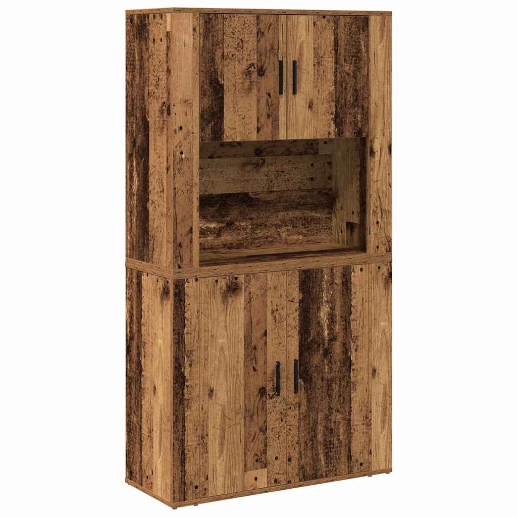Haut meuble Bois ancien 80 x 33 x 150 cm Bois d'ingénierie - XIOS