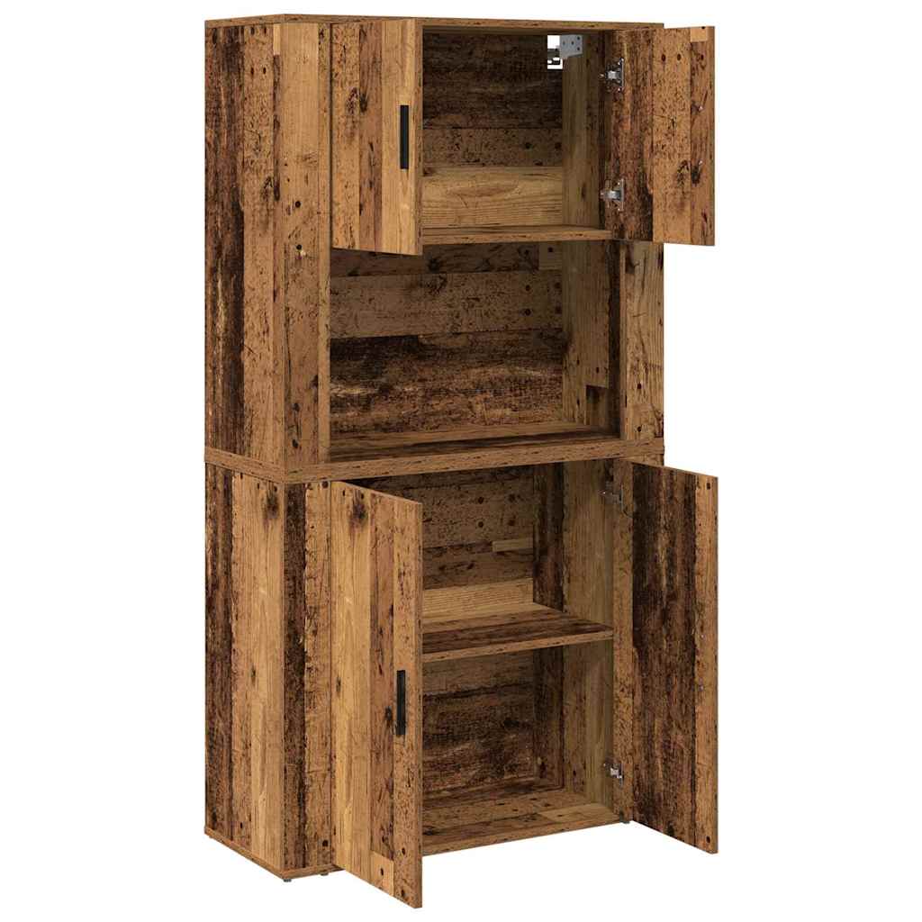 Haut meuble Bois ancien 80 x 33 x 150 cm Bois d'ingénierie - XIOS