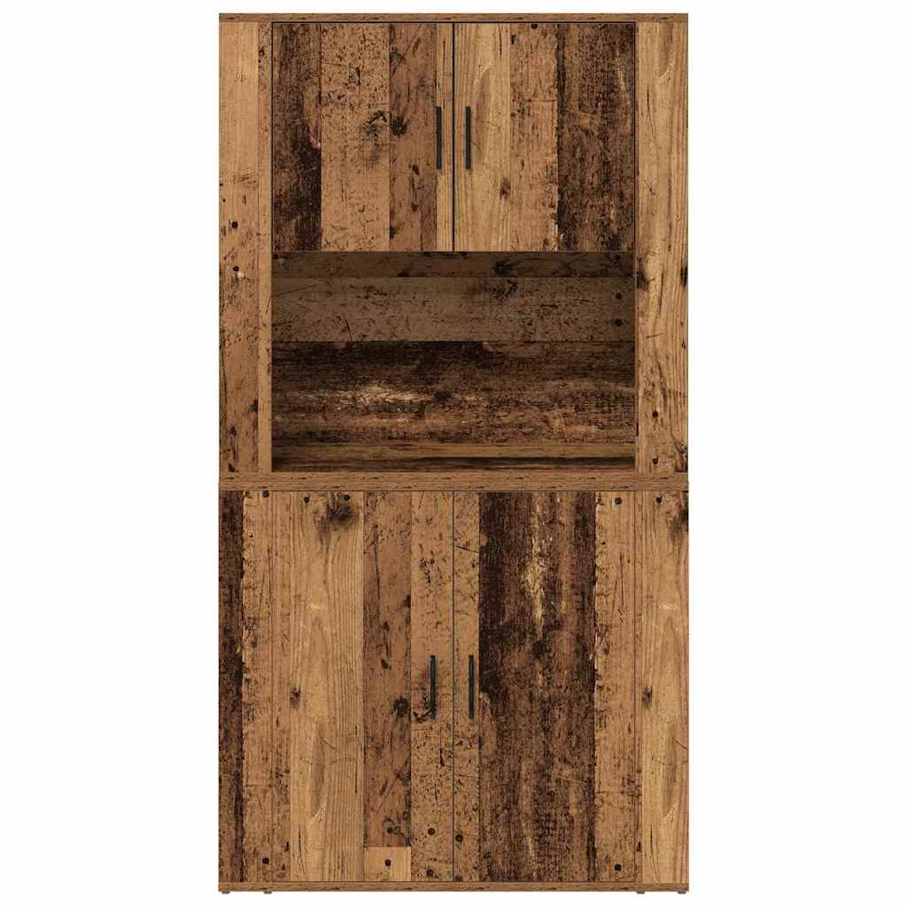 Haut meuble Bois ancien 80 x 33 x 150 cm Bois d'ingénierie - XIOS
