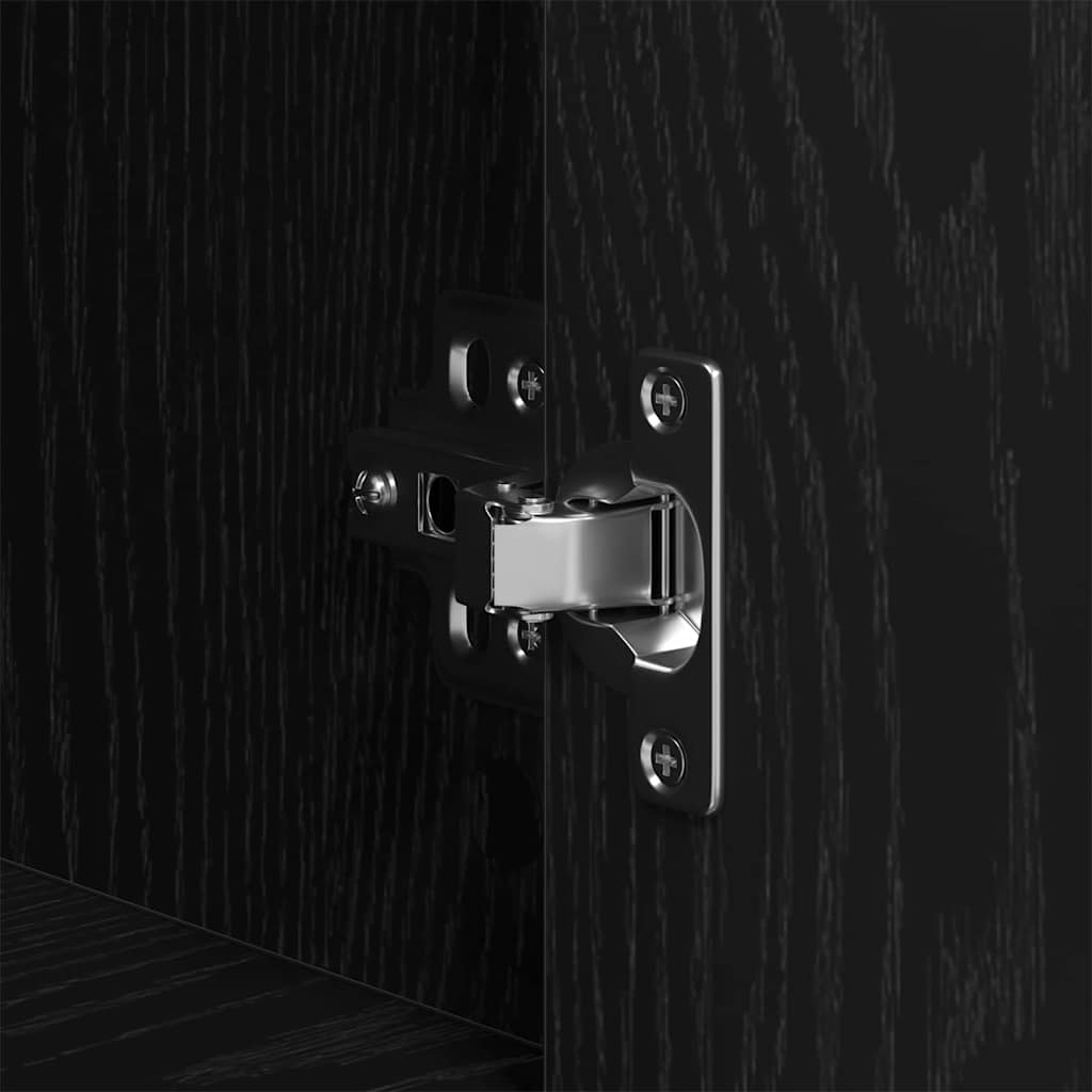 Haut Armoire Chêne noir 80 x 33 x 150 cm Bois d'ingénierie - XIOS