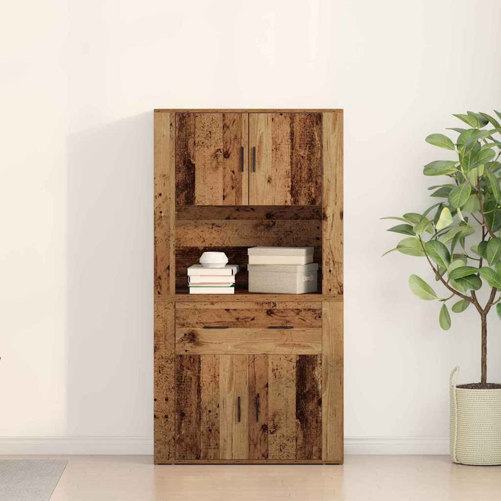 Haut de Buffet Bois ancien 80 x 33 x 150 cm Bois d'ingénierie - XIOS