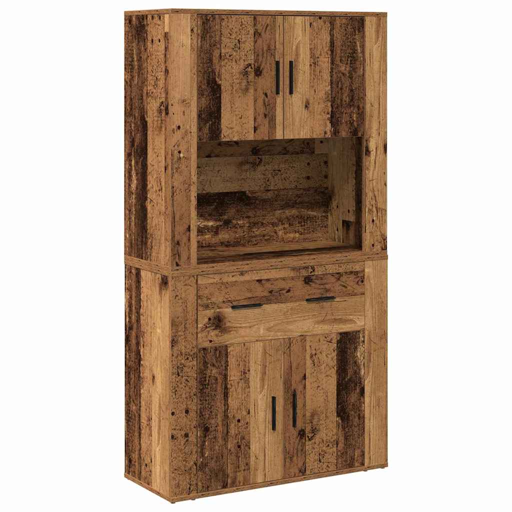 Haut de Buffet Bois ancien 80 x 33 x 150 cm Bois d'ingénierie