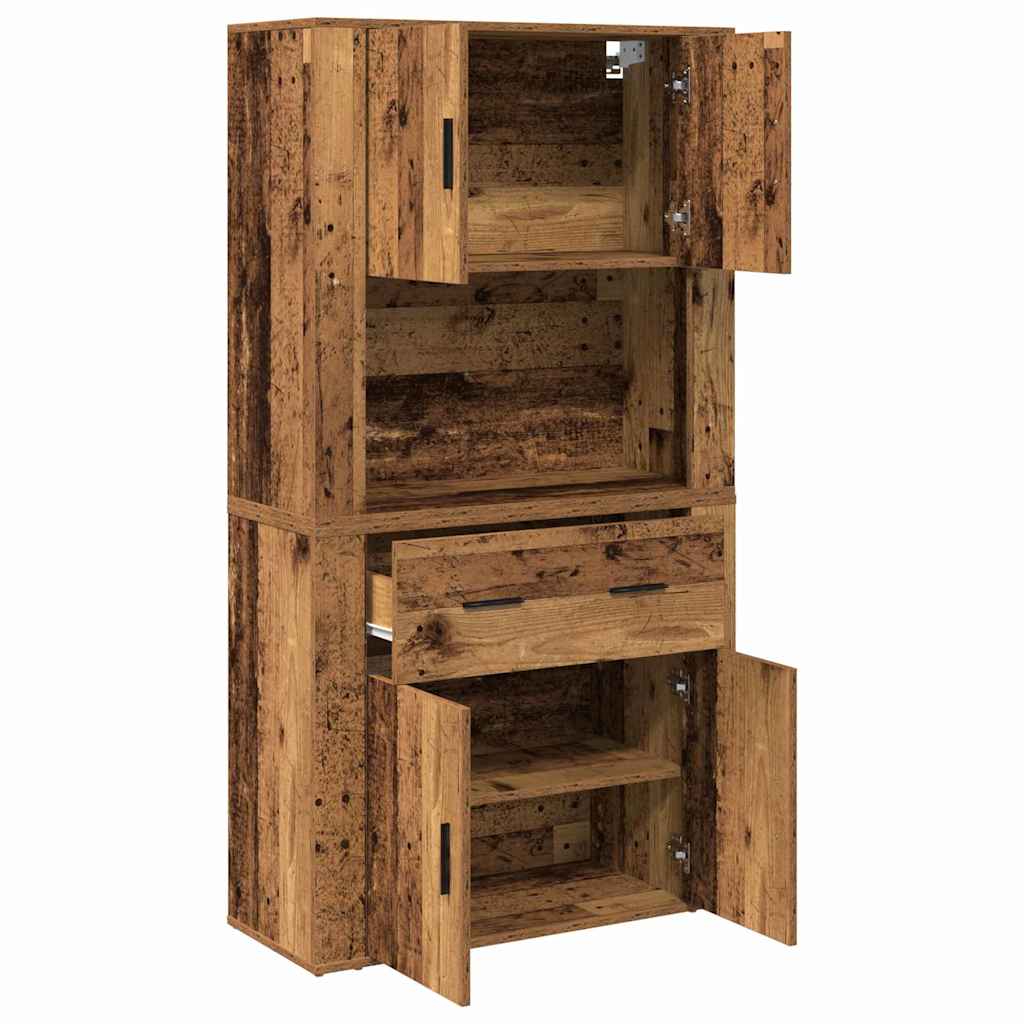 Haut de Buffet Bois ancien 80 x 33 x 150 cm Bois d'ingénierie - XIOS