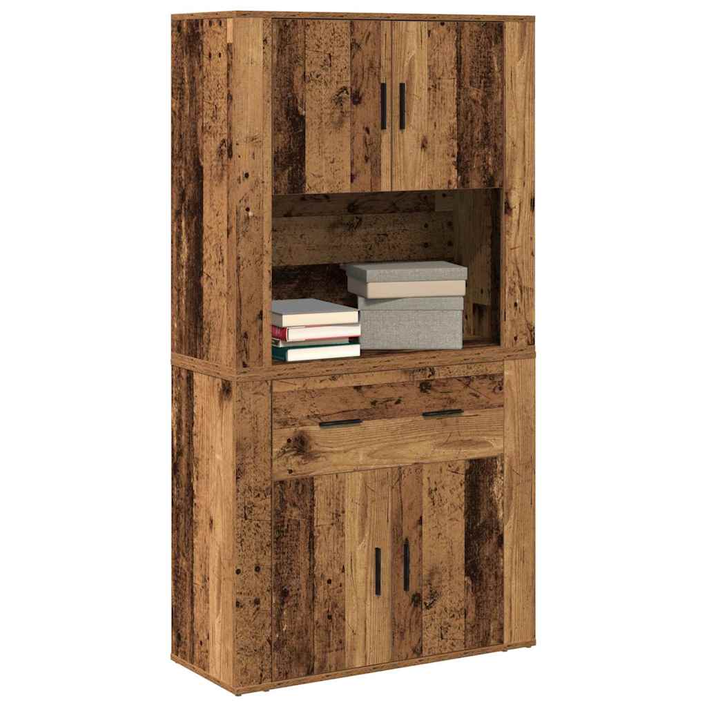 Haut de Buffet Bois ancien 80 x 33 x 150 cm Bois d'ingénierie - XIOS