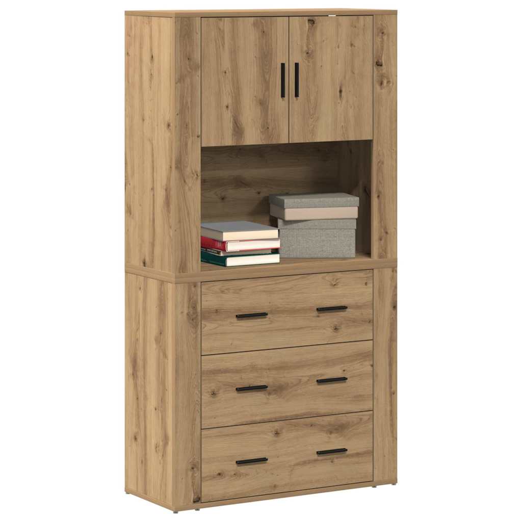 Haut Armoire Chêne artisanal 80 x 33 x 150 cm Bois d'ingénierie - XIOS