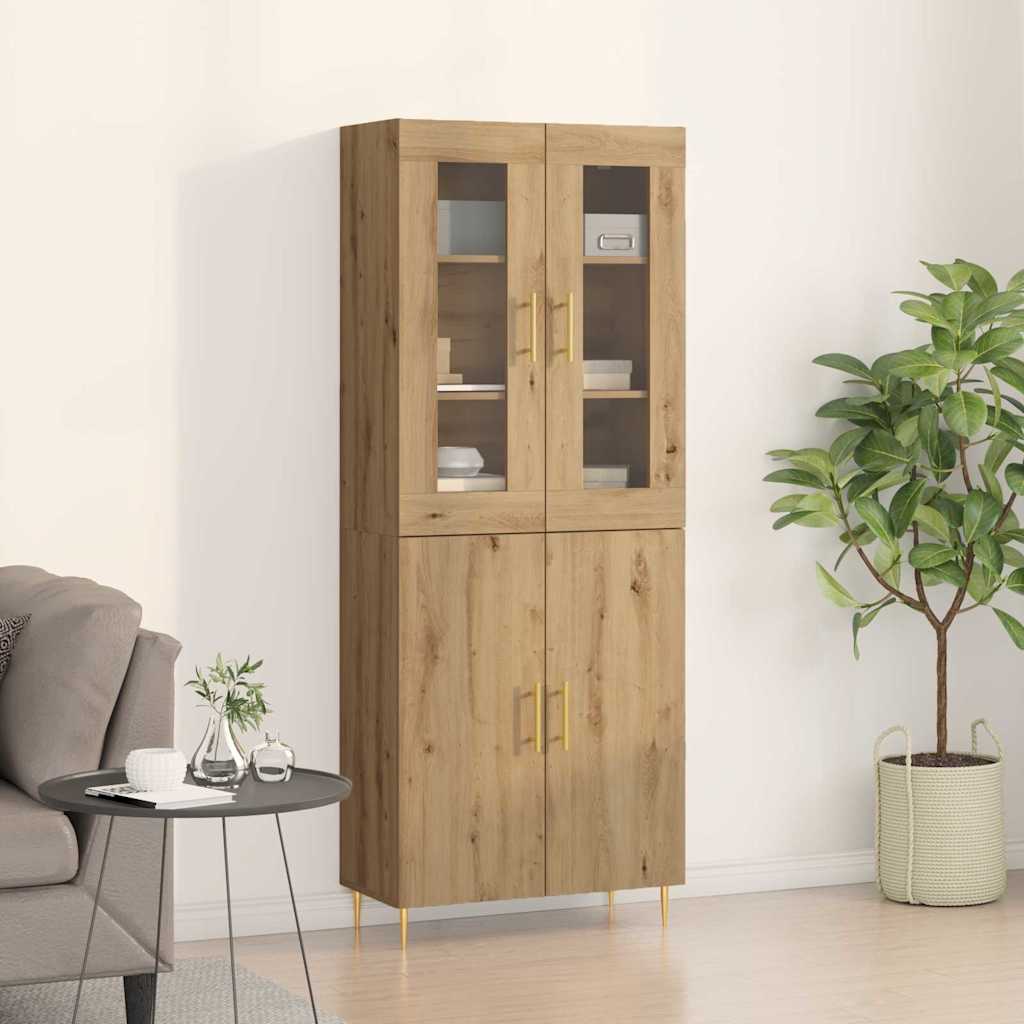 Haut Armoire 2 pcs chêne artisanal 69,5 x 34 x 180 cm - XIOS