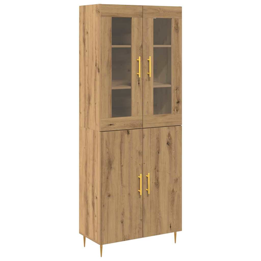 Haut Armoire 2 pcs chêne artisanal 69,5 x 34 x 180 cm - XIOS