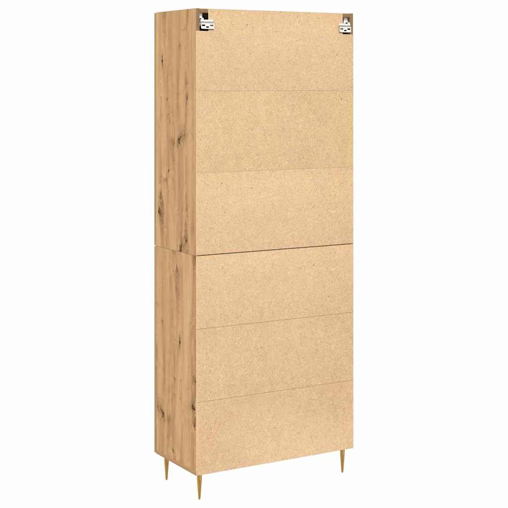 Haut Armoire 2 pcs chêne artisanal 69,5 x 34 x 180 cm - XIOS