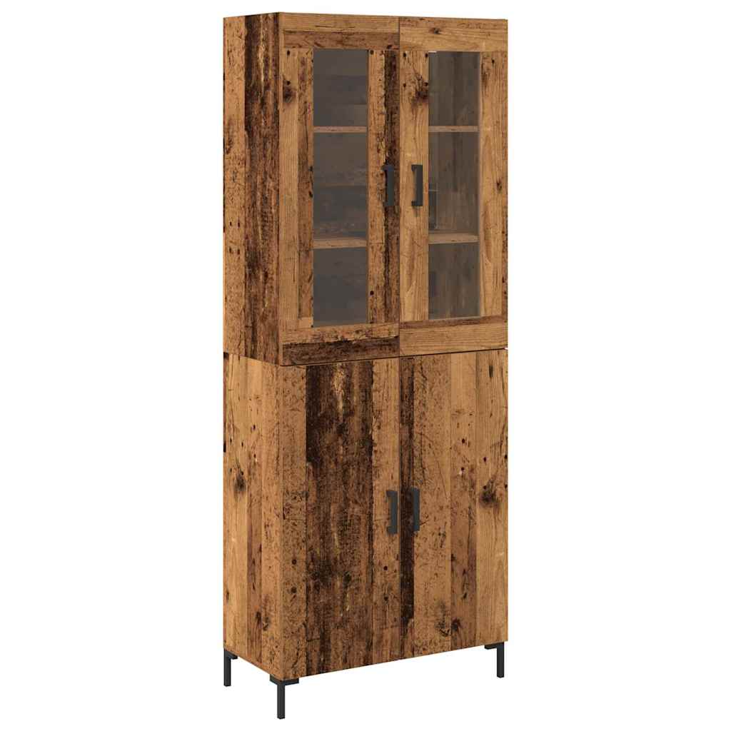 Haut Armoire Montage mural 2 pcs Bois ancien 69,5 x 34 x 180 cm - XIOS
