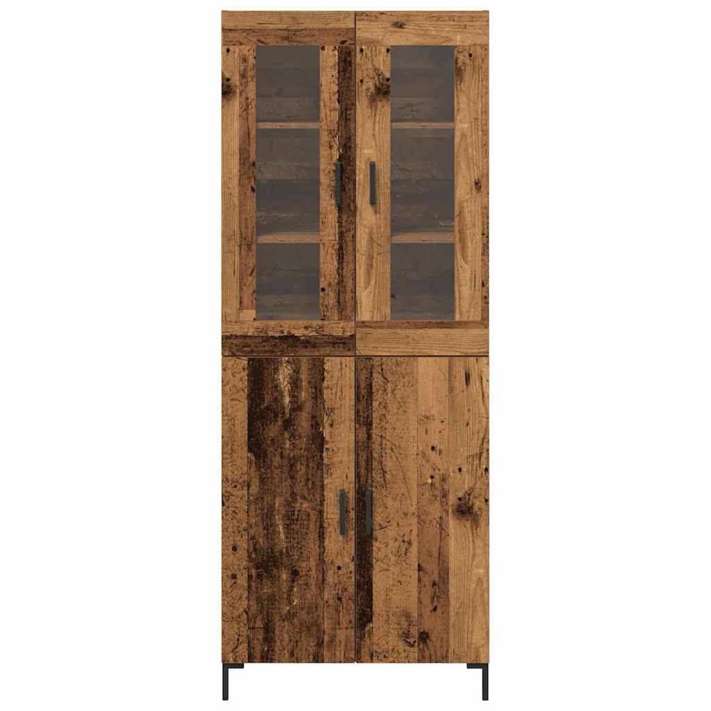 Haut Armoire Montage mural 2 pcs Bois ancien 69,5 x 34 x 180 cm - XIOS