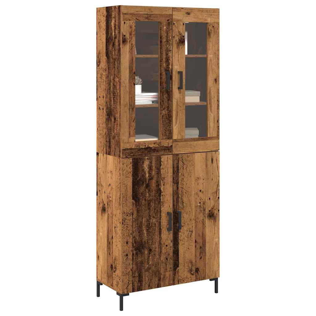 Haut Armoire Montage mural 2 pcs Bois ancien 69,5 x 34 x 180 cm - XIOS