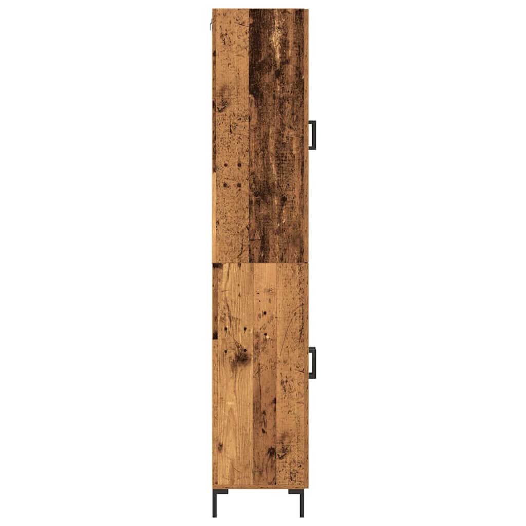 Haut Armoire Montage mural 2 pcs Bois ancien 69,5 x 34 x 180 cm - XIOS