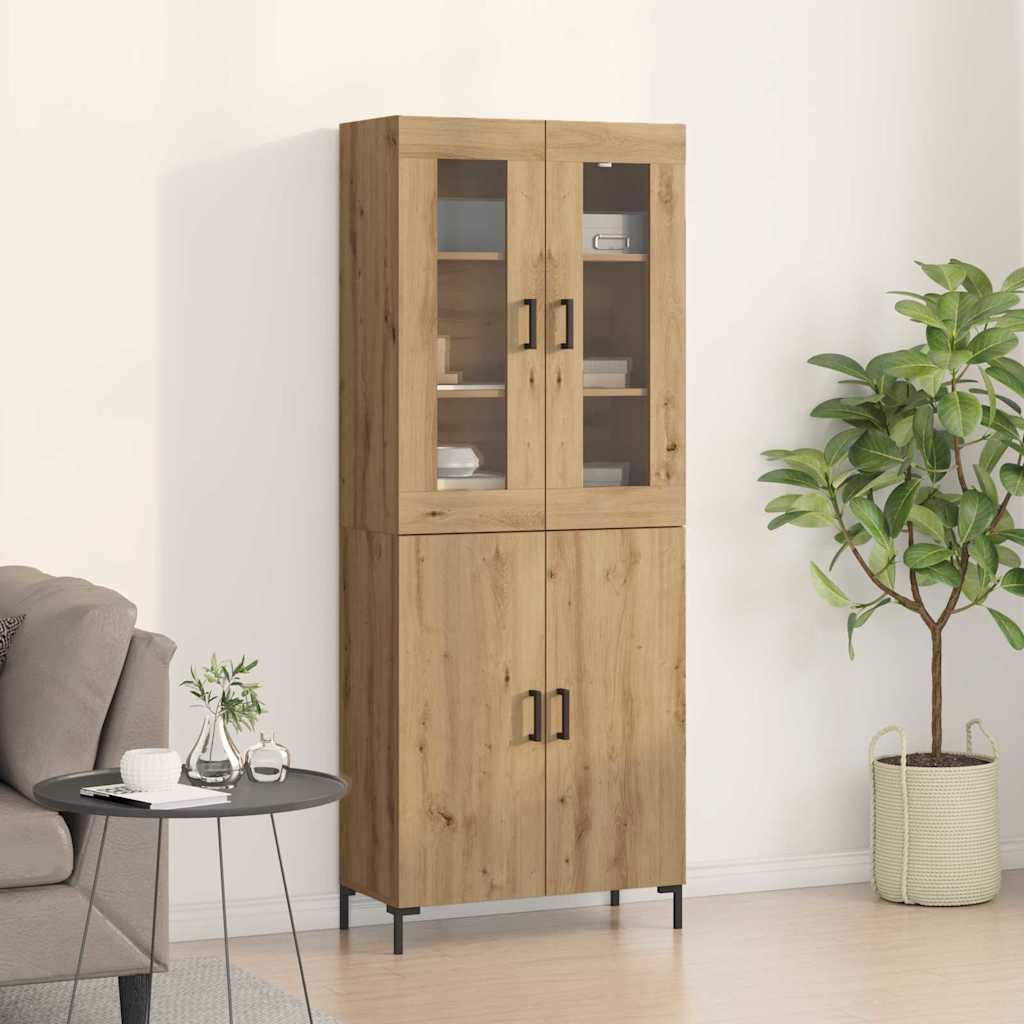 Haut Armoire 2 pcs chêne artisanal 69,5 x 34 x 180 cm - XIOS