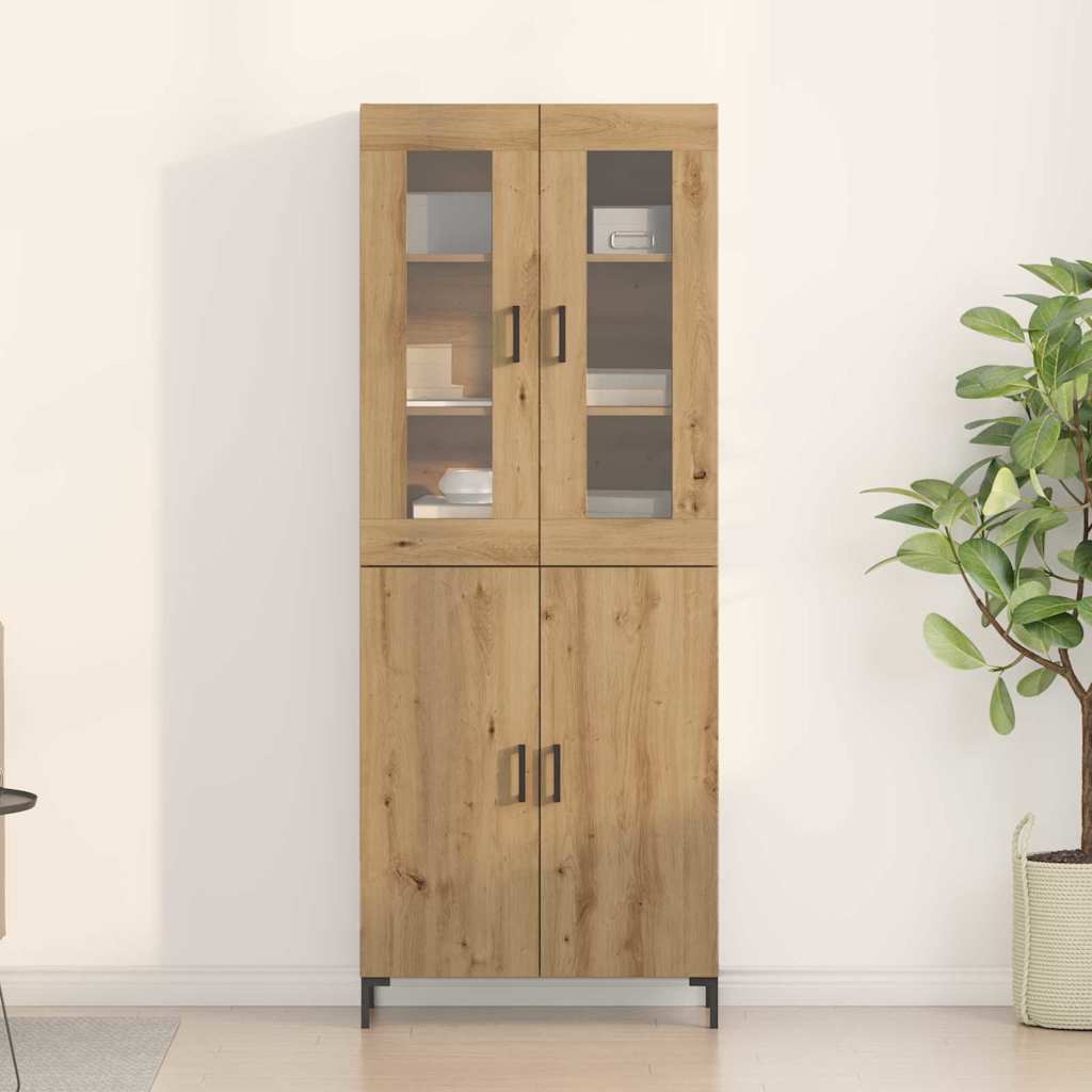 Haut Armoire 2 pcs chêne artisanal 69,5 x 34 x 180 cm - XIOS