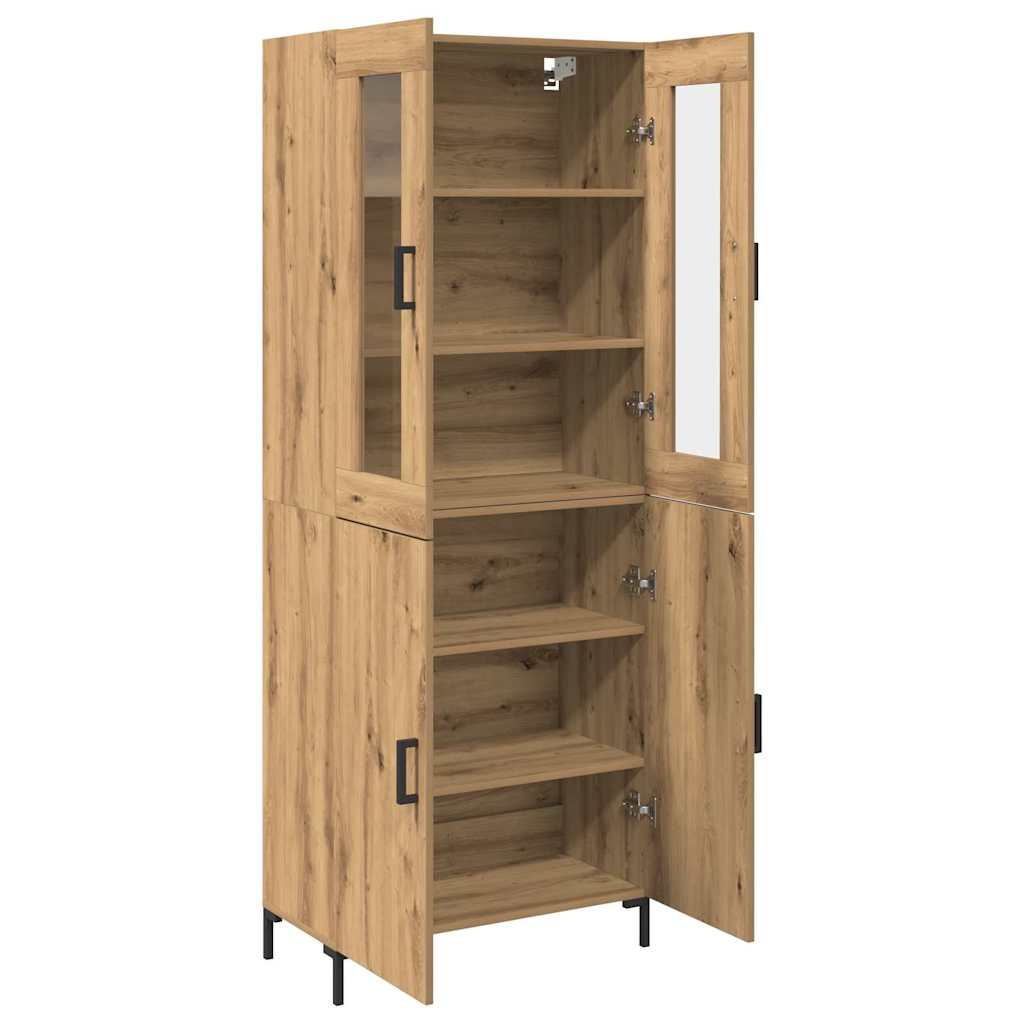 Haut Armoire 2 pcs chêne artisanal 69,5 x 34 x 180 cm - XIOS