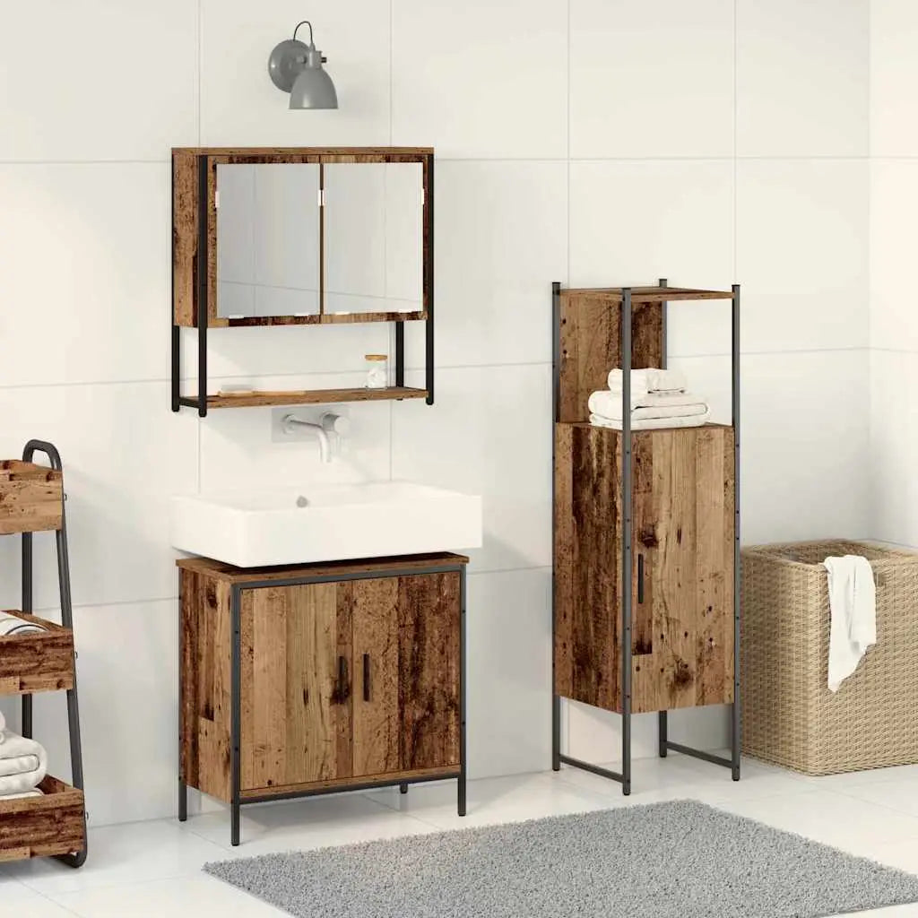 Ensemble de mobilier de salle de bain 3 pc Marron - XIOS