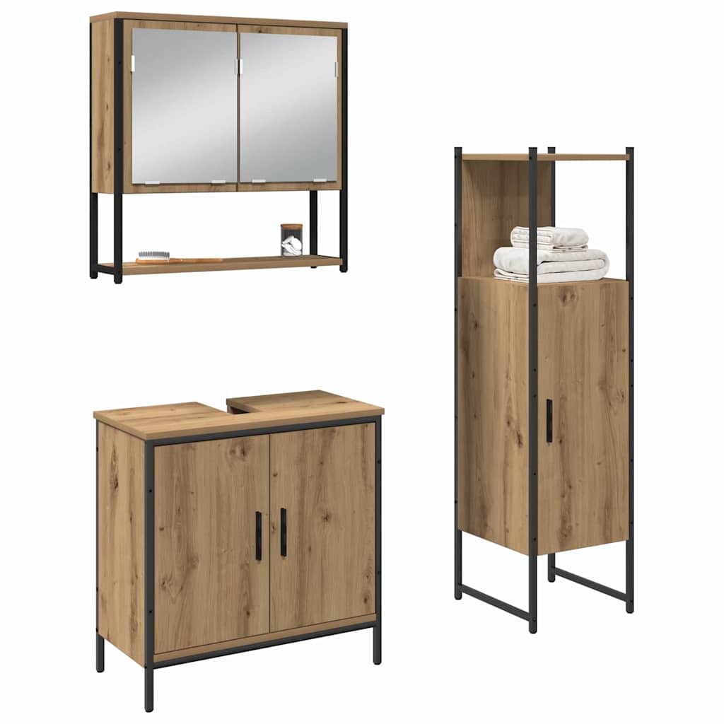 Ensemble de mobilier de salle de bain 3 pc Marron