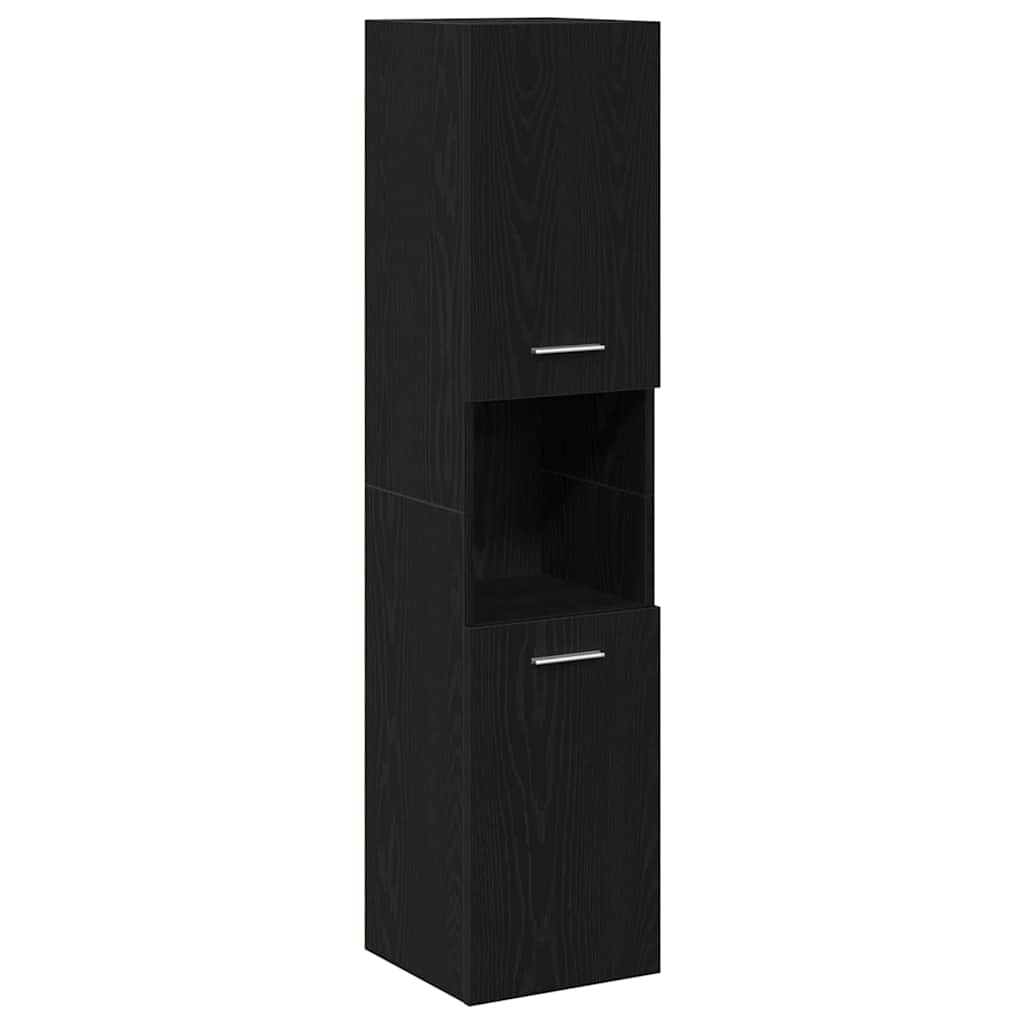 Ensemble de mobilier de salle de bain 4 pièces Chêne noir