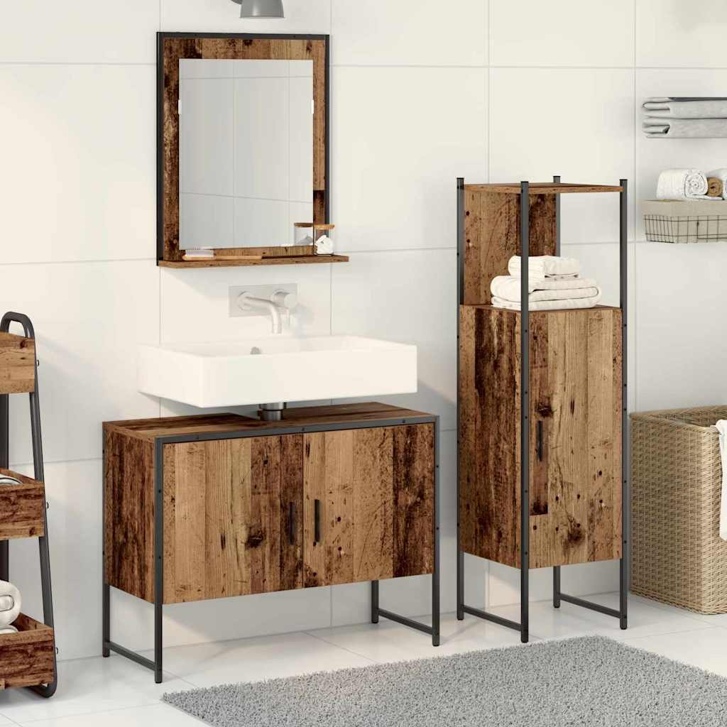 Ensemble de mobilier de salle de bain 3 pc Marron