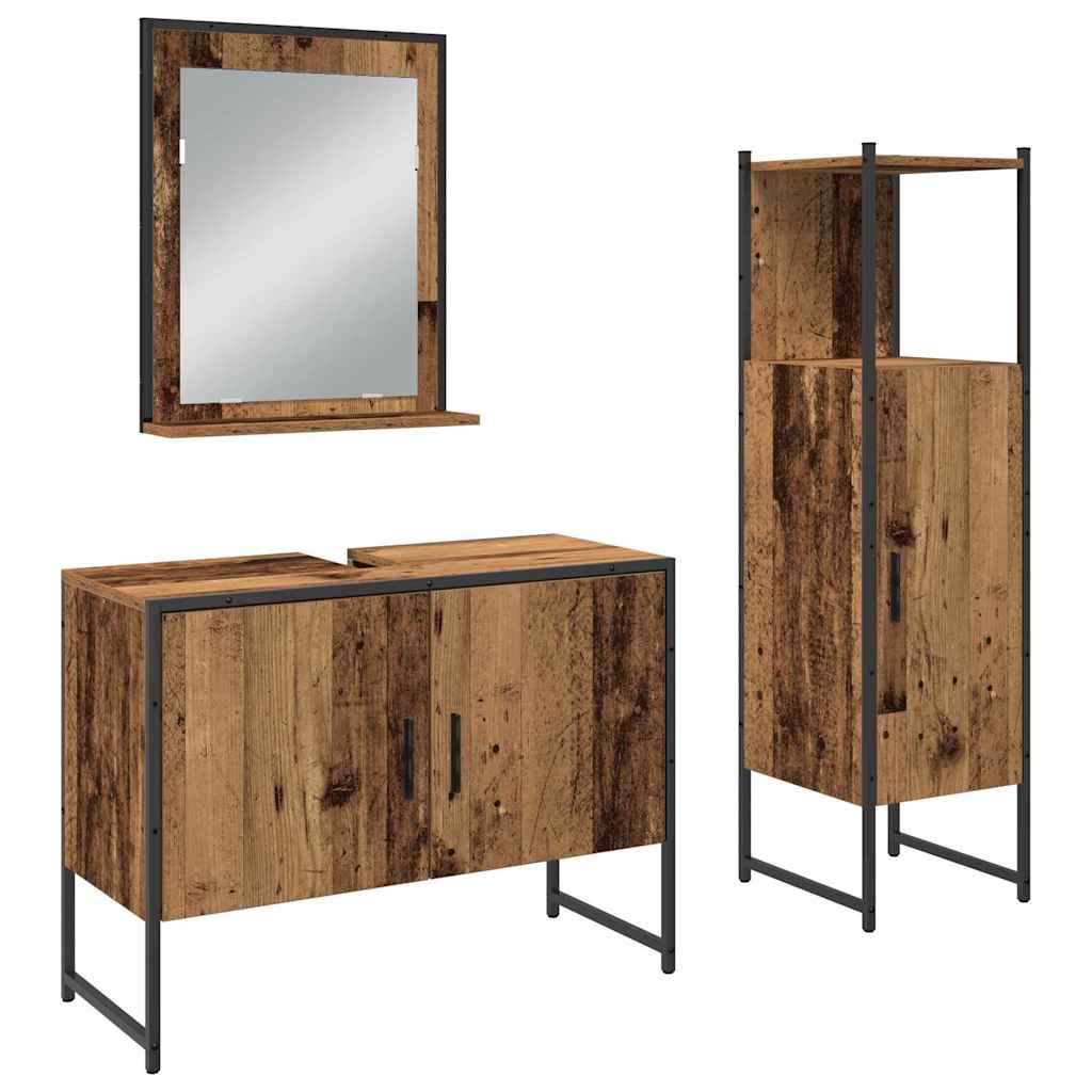 Ensemble de mobilier de salle de bain 3 pc Marron